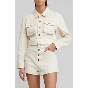 SIGNIFICANT OTHER NWT LENNY JEAN SHORTS CREAM MRP $199 Womens Size 4